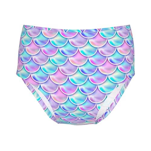 Mermaid Scales Girls' Underwear Soft Cotton Little Girls Panties Comfort Briefs - Main Image