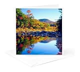 3dRose USA, New Hampshire, A waterfall in the White Mountains. 1 Greeting Card with envelope