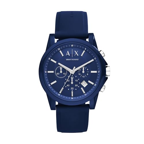 Armani Exchange A｜X Men's Chronograph Blue Silicone Watch (Model: A|X1327)