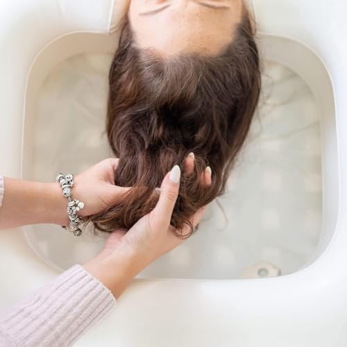 Image of Clefairy Large Portable Inflatable Hair Washing Basin for Bedridden - Wash Hair in Bed with Inflatable Shampoo Bowl.For Elderly,Disabled,Injured,Ideal Inflatable Sink for Locs Detox (Black)