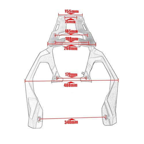 Porte-Bagages Arrière pour X-ADV 750 (2018-2020) Support Top Box Base - 4