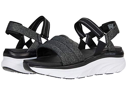 Skechers Women's D'lux Walker-Buffer Break Sport Sandal, Black, 8 UK