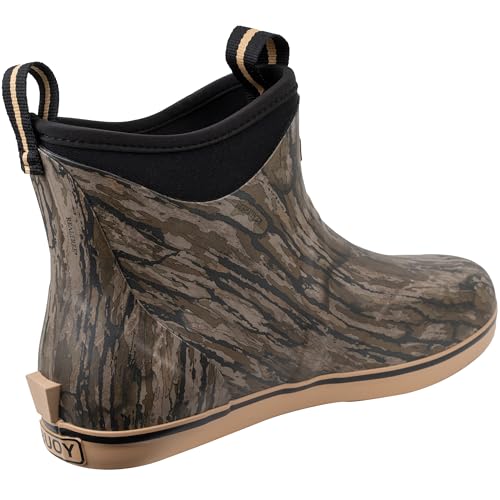 Image of Buoy Boots Men's Waterproof Rubber Fishing & Deck Boots, Ankle Rain Boots | Rubber Construction, Neoprene Lining, EVA Foam Insole, Slip-Resistant Non-Marking Outsole for Fishing, Boating & Wet Decks