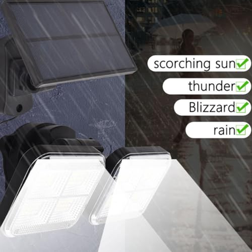 Lampe murale extérieure solaire double tête ABS étanche avec détecteur - 5