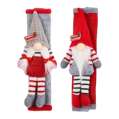Moreeulsi Cubierta para manija de puerta de nevera, protectores de manija de puerta, decoración de gnomo de Navidad para el hogar, cocina, apartamento, espacio pequeño
