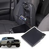 LLKUANG Car Center Console Organizer Armrest Hidden Storage Box Fit for Toyot@ Tacoma 2016-2022,Blac