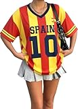 2026 Soccer Cup Shirt Women Oversized Mexico Brazil Shirts Funny Argentina Soccer Jerseys Spain V Neck T Shirts