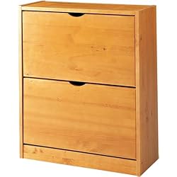 Zapatero 2 Trampones,Realizado en Madera de Pino, Medidas 77x63x27 cm (AltoxAnchoXFondo), Robusto y Duradero. (Miel)