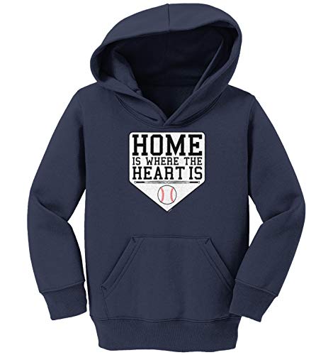 Haase Unlimited Home is Where The Heart is - Baseball Toddler/Youth Fleece Hoodie