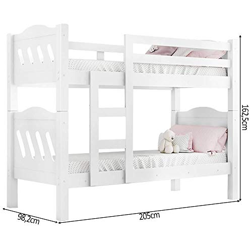 Beliche de Solteiro que Vira Duas Camas Pérola Branco