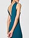 Dress the Population Women's Leighton Crepe, Maxi, Bodycon, High Neck Gown, Peacock Blue, Medium