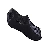 FALARY Füßlinge Damen Herren Footies Unsichtbare Kurze 10 Paar Sneaker Socken Großes Silikonpad Verhindert Verrutschen_Schwarz_35-38