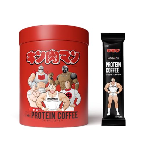 キン肉マン×メガロス プロテインコーヒー 正義超人パッケージ スティックタイプ 1本7.5g 30本入り たんぱく質6.1g 無糖 uccコーヒー鑑定士監修