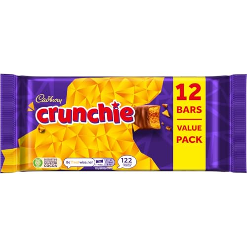 Cadbury Crunchie Chocolate Bar Multipack 12 x 26.1 g (Pack of 1)