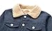 Mud Kingdom Toddler Boys Denim Jacket Outerwear Sherpa Collar Fleece Lined Dark Blue 3T
