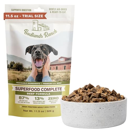 Superfood Complete, Air-Dried Adult Dog Food - High Protein, Zero Fillers, Superfood Nutrition by Katherine Heigl (11.5 oz., Beef Formula)