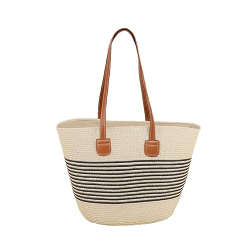 Sac en paille pour femme avec sac tressé et grand sac à main de plage