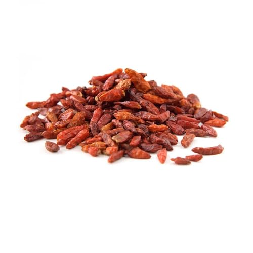 Pimientos Bird’s Eye – 25g – Chiles secos enteros y naturales – Muy picantes – Para salsas, guisos, carnes y cocina exótica – Sin aditivos – Bolsa resellable