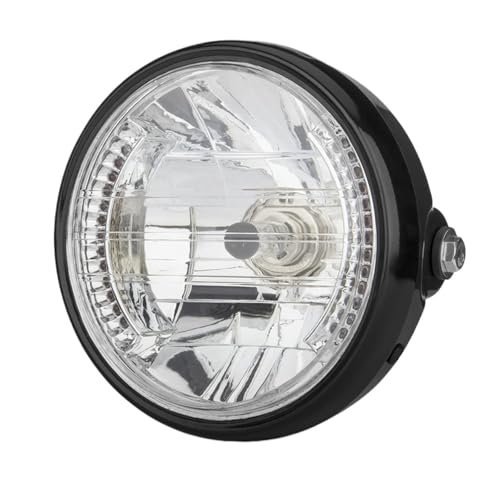Feux de travail pour moto phare noir avec support clignotant 9 fils