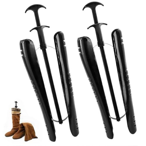 aotuo0608 Boot Holders for Knee High Boots - Adjustable Black Boot Stretcher & Insert Holder for Women & Men Keeps Shape with Support (1 Pairs)