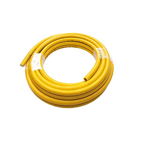LATIGUILLOS FLEXIBLE GAS CUBIERTO AMARILLO ACERO INOXIDABLE , TUBO SOLAMENTE - TUBO flessibile GAS INOX uniroll rotolo da 10 mt. 1" per gas ricoperto giallo