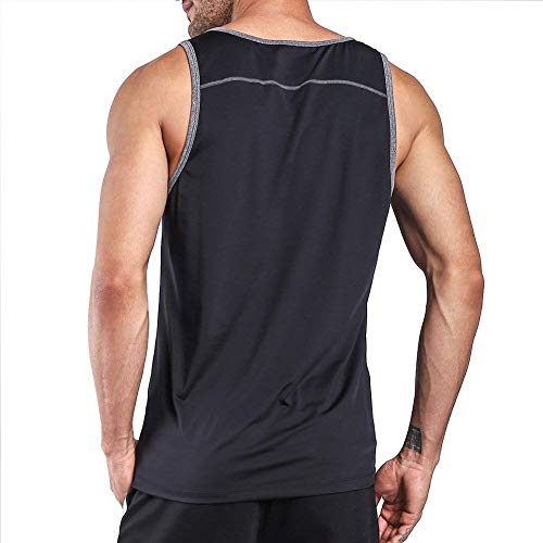 image for OGEENIER Men's Dry Fit Workout Tank Tops Muscle Gym Sleeveless T-Shirt