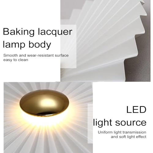 Aplique de pared moderno blanco estilo Art Déco e iluminación LED para interior 6