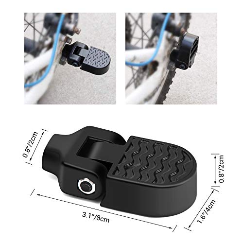 image for TOBWOLF 1 Pair Mini Bike Rear Pedals, 3.1x1.6 in / 8x4cm Aluminium All