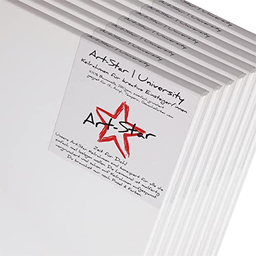 Star 8X Art UNIVERSITÉ Brancard 80x100 cm | Toile sur châssis 80x100 cm | Toile pré-apprêtée, prête à Peindre châssis avec Toile pour la Peinture