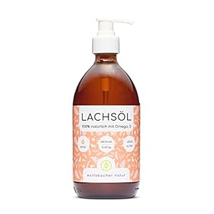 Salmon Oil for Dogs and Cats with Omega 3 & 6, 500 ml Norwegian Natural Salmon Oil from Atlantic Salmon, Supplement for Dogs