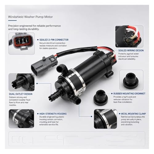 Bomba limpiaparabrisas con presión estable de 12V para luneta trasera Civic y CR-V 4