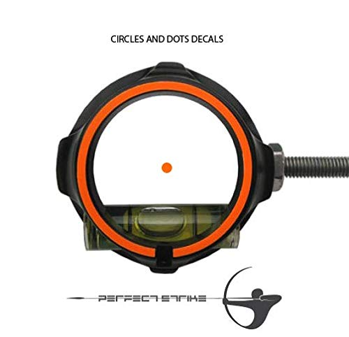 Perfect Strike Archery Circles And Dots Decals For Scope Lenses. Great For Practice Or Competition. Perfect Strike Adhesive Backed Vinyl Decals. (Orange) #TOP5