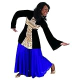 Body Wrappers Womens CROSS PULLOVER 621 -BLACK W/GOLD XL