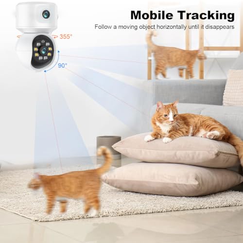 Maizic Smarthome 4G Sim Based Two Lens/Two Screen View Indoor CCTV Camera for Home Security | Color Night Vision, Up to 128GB SD Card Support, Motion Detection, 2Way Intercom, AI Human Detection 9 41Z5DmkSKhL