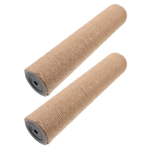 BESTonZON 2Pcs Sisal Cat Scratch Post Replacement for Corner Wall Cat Tree Durable Climbing Scratcher for Indoor Cats Easy to Replace Worn Parts Promotes Healthy Claws
