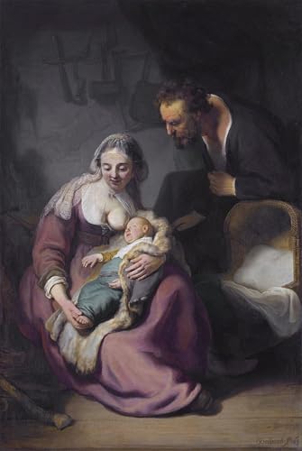 Tableaux graffiti Rembrandt Sainte Famille poster 60x90cm