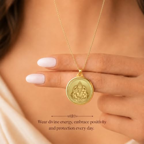 Image of DIVINITI 24K Gold Plated Double-Sided Religious Pendant with Premium Gift Box, Spiritual Locket for Men & Women, Devotional Jewellery for Gifting & Everyday Wear