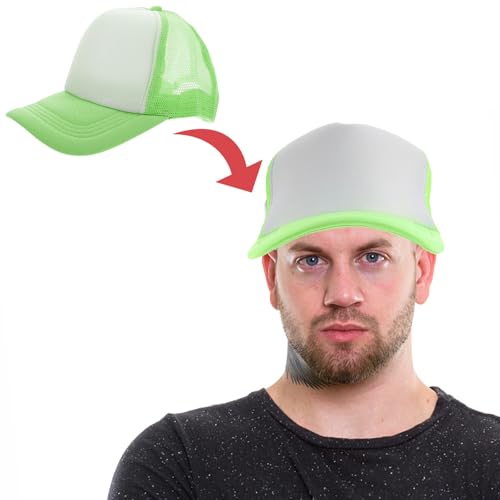 Gorras de Malla Verde Transpirables EXAOMBLE con ajuste de broche 3