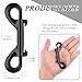 ERKOON 3.5 inch Double Ended snap Hooks,110lbs Metal Clips Load Capacity Zinc Alloy Double Sided Clips Heavy Duty Trigger Snap for Dogs Leashes/Water Bucket/Horse Feed/Hammocks Bolt snap (4 Pack)