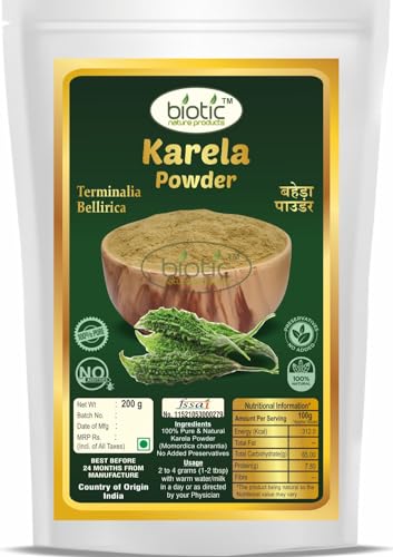 Biotic Organic Karela Powder Eating - Bitter Gourd Powder - Kakarakaya Powder - 200gm