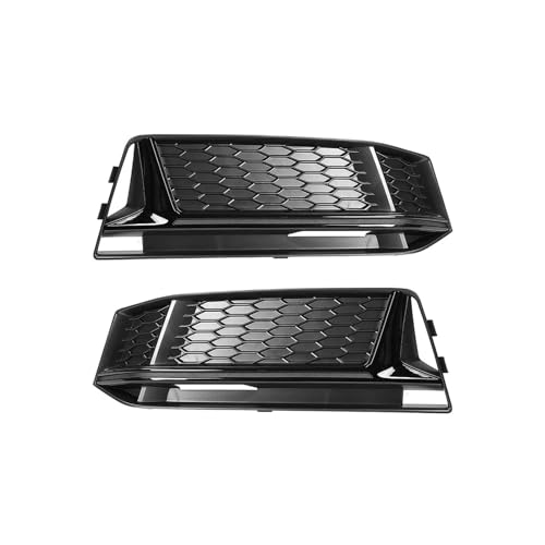 Compatible For Audi A4 B9 S-Line S4, 8W0807681K 8W0807682K Fog Light Grille Fog Light Frame Bumper Honeycomb Lower Grid Grille Car