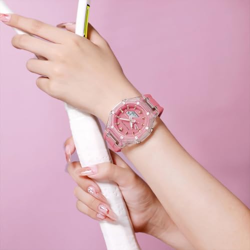Image of Carlington Velocity Series Analog-Digital Sports Watches for Women and Girls with Alarm, Stopwatch, Backlit Display, Dualtime, Silicone Rubber Strap, Water & Shock Resiatant - CT 8088