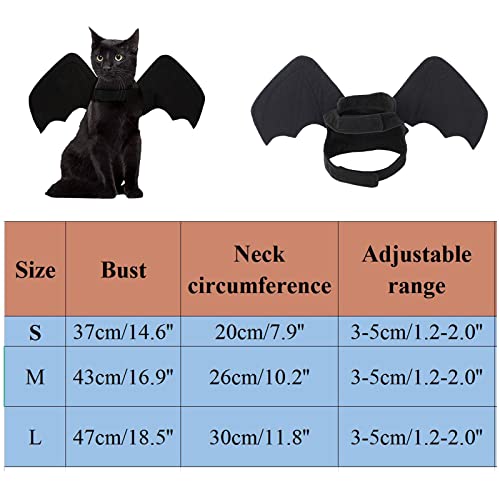 Katzen Welpen Hunde Kostüm Cosplay Kleidung Kostüm Schwarz Fledermaus Flügel Halloween Party Für Haustier Dekoration Kleidung Hundemantel Für Englische Bulldoggen (Black, L)
