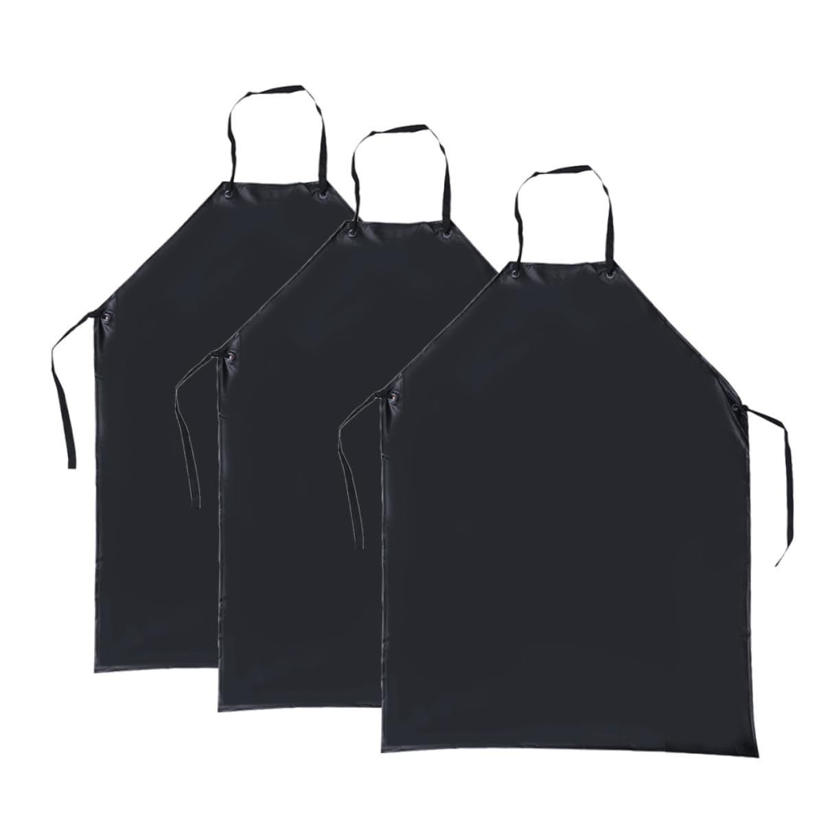 NAMOARLY 3pcs Waterproof Apron Restaurant Aprons Work Apron Halter Neck Apron Server Bib Apron Bbq Apron Apron Grade Chef Apron Oilproof Apron Dishwasher Apron Home Apron Black