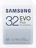 Samsung EVO Plus Full Size 32 GB SDHC Card 130MB/s Full HD & 4K UHD, UHS-I, U1, V10 (MB-SC32K/AM)