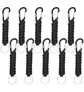 EOTW Paracord Keychain Carabiner Key Chain Lanyard Braided with Aluminum Clip D Ring for Water Bo...