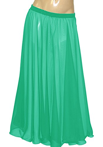 Indian Trendy Women's Summer Chiffon Floor Length Beach Maxi Skirt 2 Layer Reversible Belly Dance3