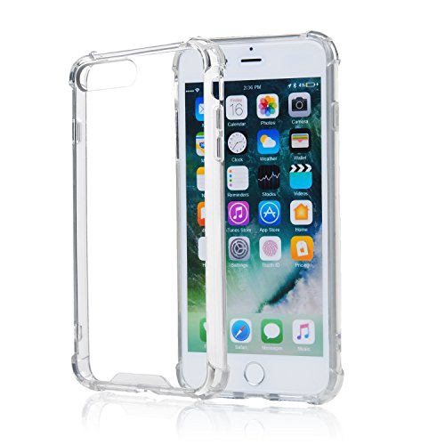iPhone 7 Case - Emixc Crystal Clear Case Shock Absorption Drop Protection PC TPU Cover for iPhone 7 (4.7 Inch) - Transparent White