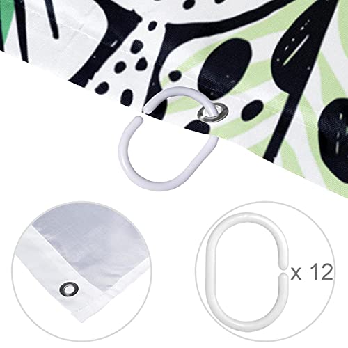 Rideau de douche imperméable boho 183x183 cm anti-moisissure