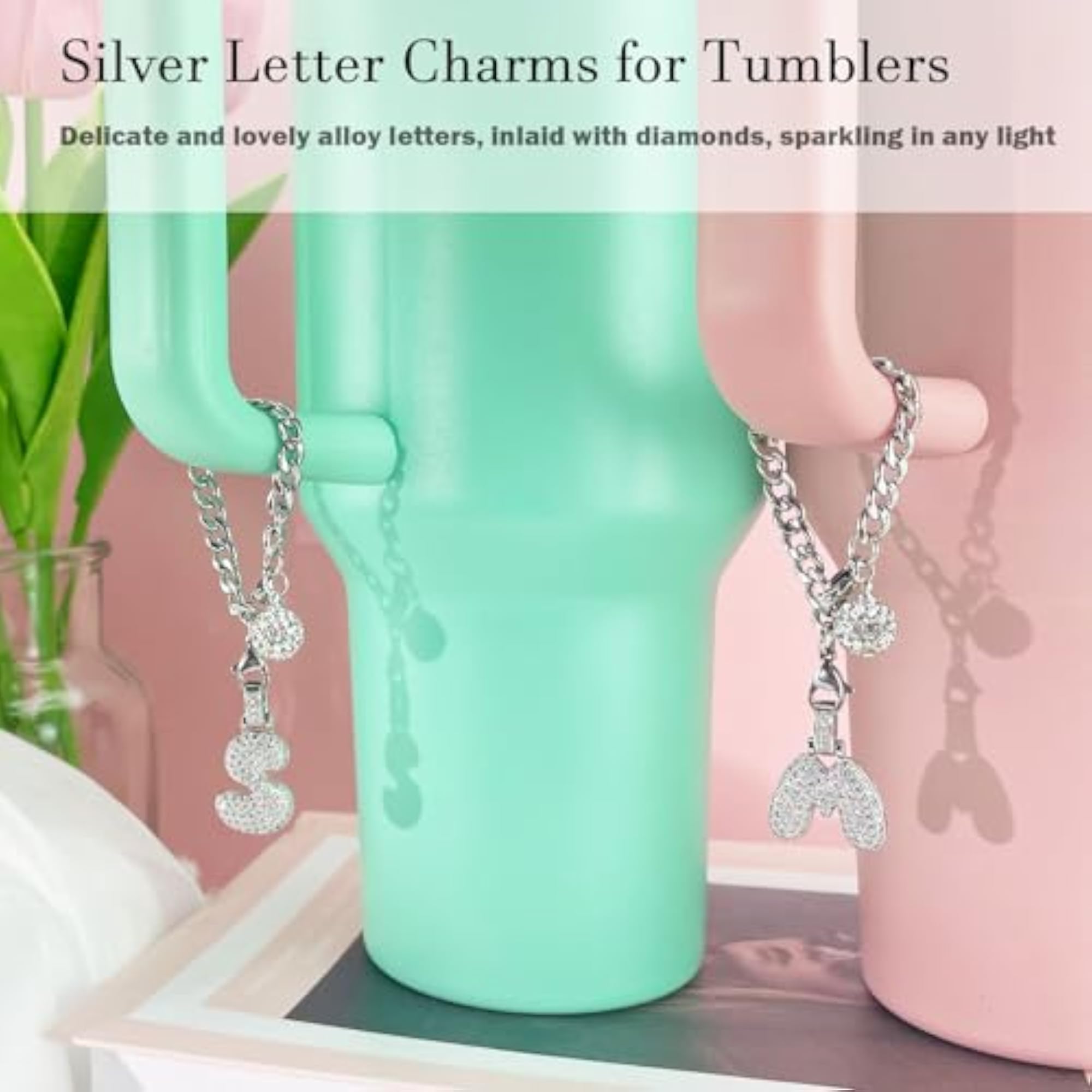 Silver Initial Charm for Stanley Cup